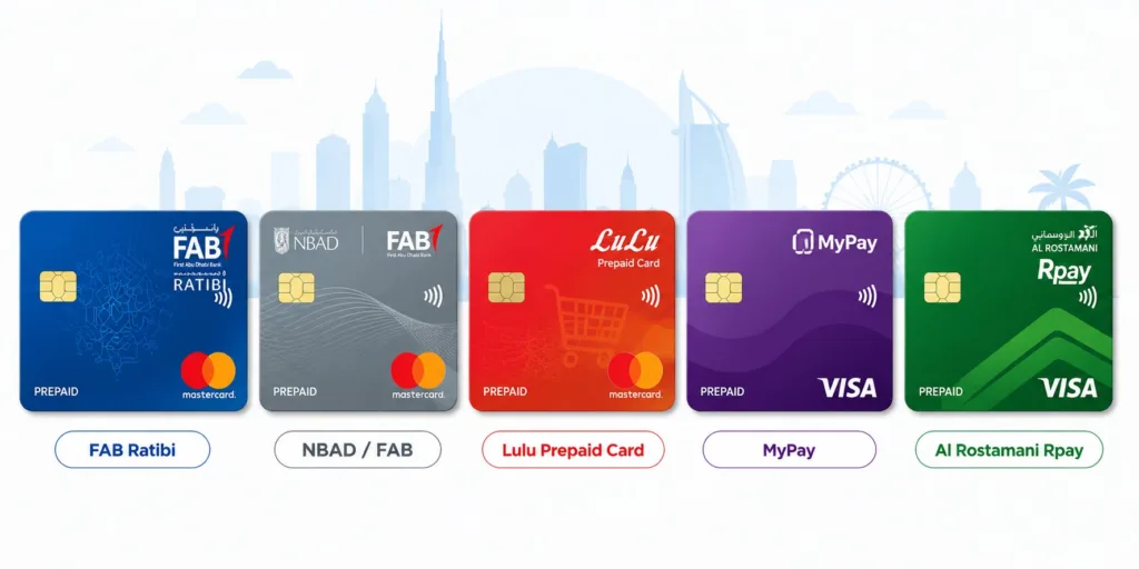 UAE prepaid salary cards comparison FAB Ratibi NBAD Lulu MyPay