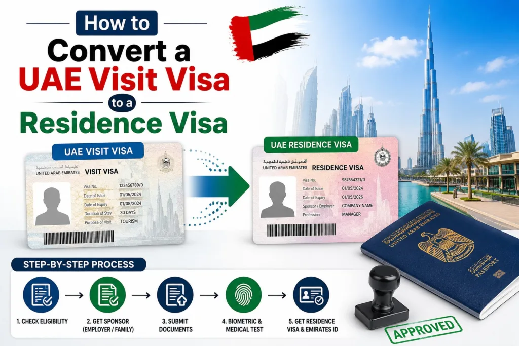 How to Convert a UAE Visit Visa to a Residence Visa