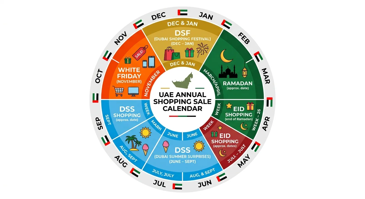 UAE sale seasons calendar 2026 – best months for online shopping deals in UAE