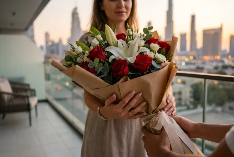 Anniversary flowers in Dubai - romantic rose bouquet gift