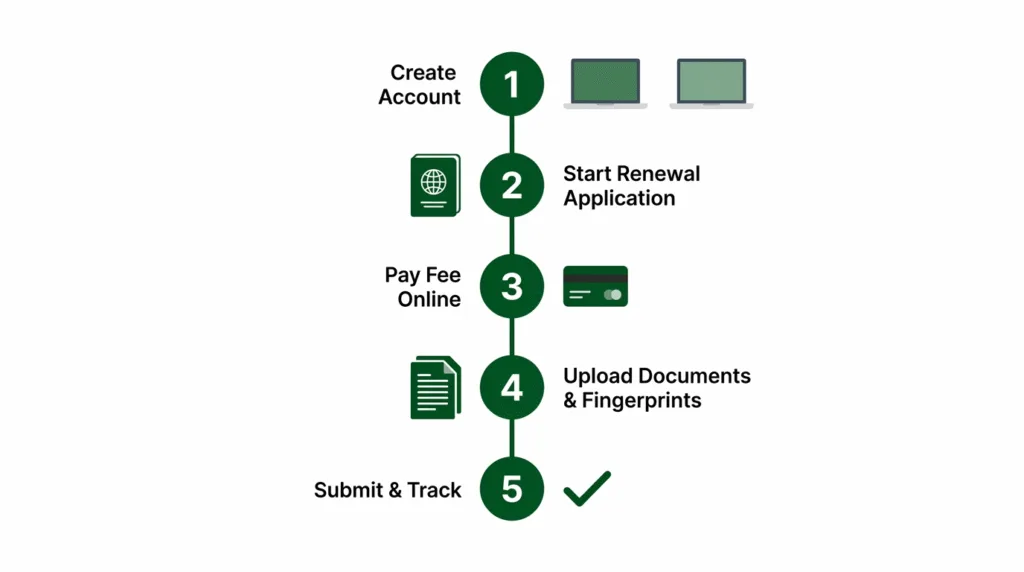 pakistani passport renewal online DGIP portal steps UAE