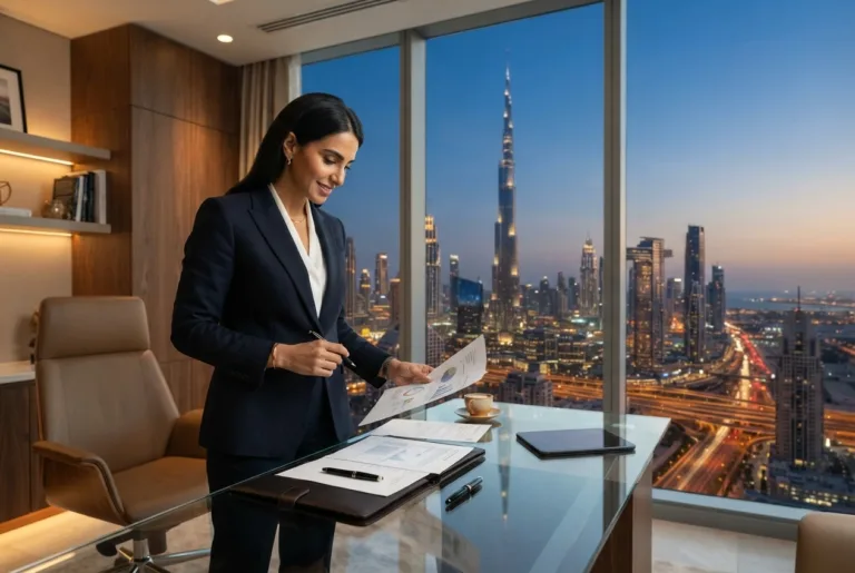 Mainland business setup in Dubai - business professional in office