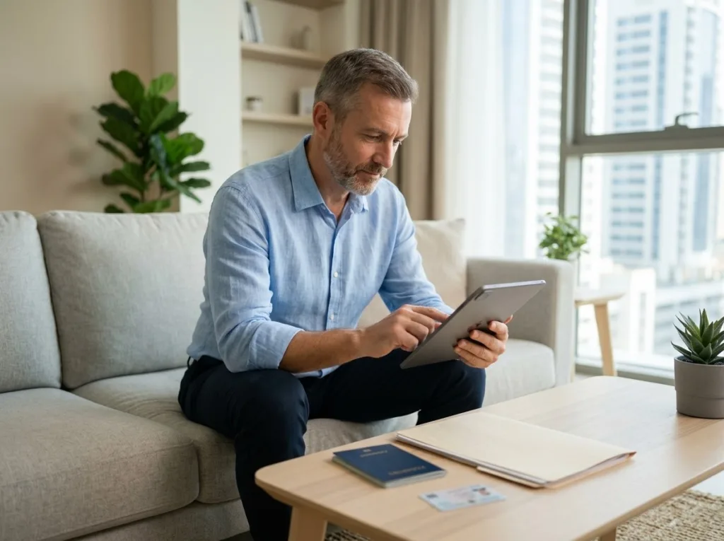 UAE Golden Visa Eligibility 2026: Who Qualifies & Fees Expat applying online, showing how to apply for golden visa in UAE from home